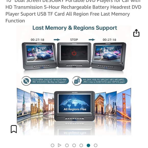 Desobry two 10 inch monitors dvd players.  Accepting OFFERS - Picture 6 of 11